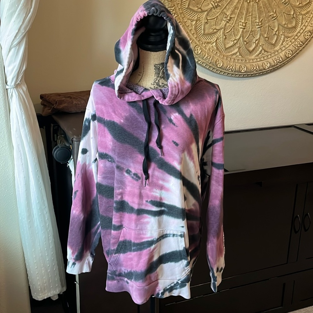 PINK tie dye hoodie